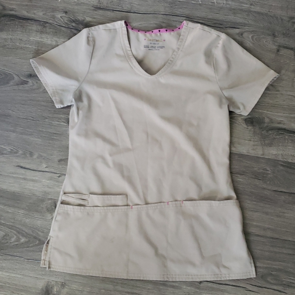 Heartsoul khaki color scrub top
